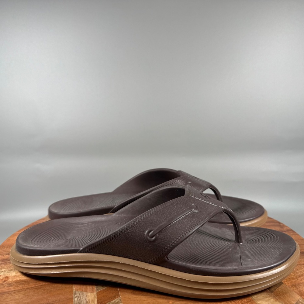 Sperry Windward Float Mens 9 Brown Tan Flip Flop Sandals Lightweight Water Shoes